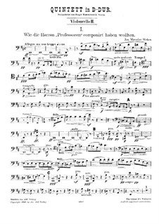 String Quintet in D Major: Cello II by Joseph Miroslav Weber