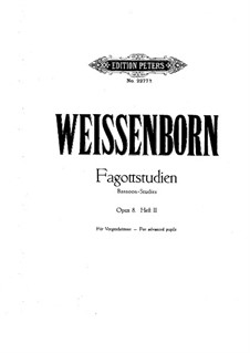 Bassoon-Studies, Op.8: Volume II by Julius Weissenborn