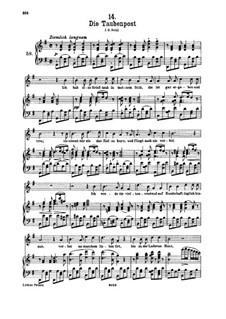 No.14 Die Taubenpost (The Pigeon Post): para voz alta e piano by Franz Schubert