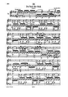 Du bist die Ruh (You are Repose), D.776 Op.59 No.3: para voz alta e piano by Franz Schubert