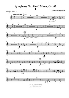 Movement I: Trompete em Bb 2 (parte transposta) by Ludwig van Beethoven