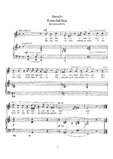 Il mio bel foco: Partitura Piano-vocal by Benedetto Marcello