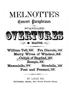 Le calife de Bagdad: Overture, para piano para quatro mãos by Adrien Boieldieu