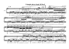 5 Simple pieces for piano: Tenth book No.3, MVWV 784 by Maurice Verheul