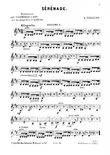 Petite suite: No.6 Serenade, for Cello (or Viola) and Strings – Violin I Part by Alexander Borodin