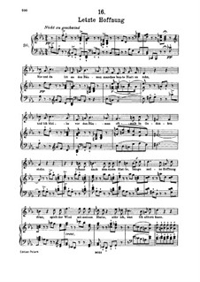 No.16 Letzte Hoffnung (Last Hope): para voz alta e piano by Franz Schubert