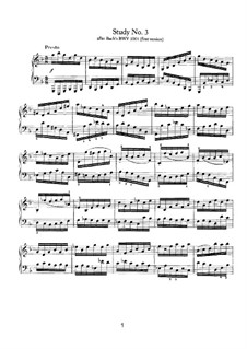 Five Studies on Themes from Works by Various Composers: Study No.3 by Johannes Brahms