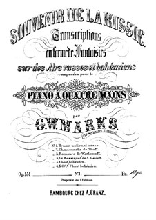 Souvenir de la Russie, Op.151: Transkription No.1 en forme de fantaisie sur des 'Hymne Nationale Russe' de Lvoff by Johannes Brahms