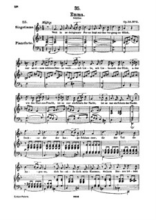 An Emma, D.113 Op.58 No.2: para voz alta e piano by Franz Schubert