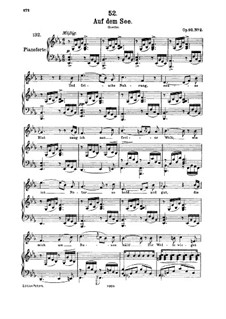 Auf dem See, D.543 Op.92 No.2: para voz alta e piano by Franz Schubert
