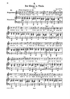 Der König in Thule (The King in Thule), D.367 Op.5 No.5: para voz alta e piano by Franz Schubert