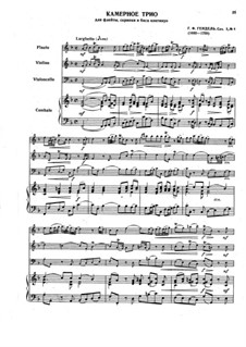 Trio Sonata in F Major, HWV 389 Op.2 No.4: Score, parts by Georg Friedrich Händel