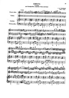 Trio Sonata in A Minor, TWV 42:a4: Score, parts by Georg Philipp Telemann