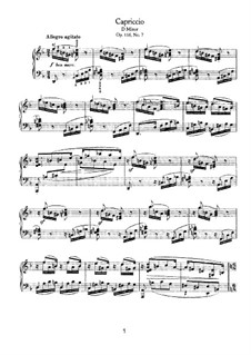 Seven Fantasias, Op.116: No.7 Capriccio in D Minor by Johannes Brahms
