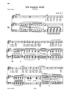 No.3 Ich wand're nicht (The Joys of Home): para voz media e piano by Robert Schumann