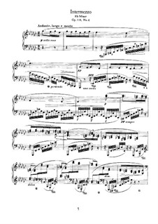 Six Pieces, Op.118: No.6 Intermezzo in E Flat Minor by Johannes Brahms