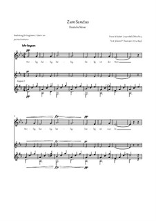 Heilig, heilig, D.872 No.5: para voz e guitarra by Franz Schubert