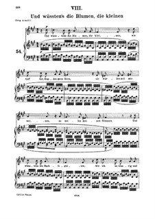 No.8 If the Little Flowers Only Knew: para voz media e piano by Robert Schumann