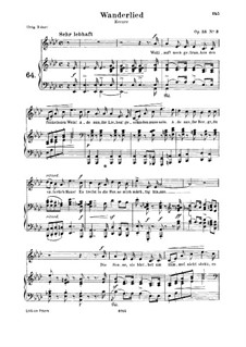No.3 Wanderlied (Song of Travel): para voz media e piano by Robert Schumann