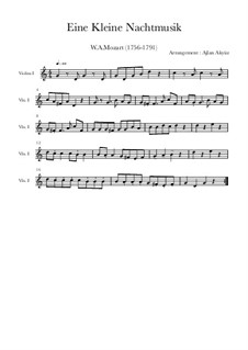 Allegro: para violino by Wolfgang Amadeus Mozart