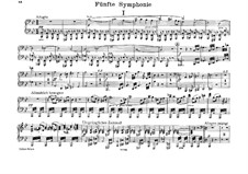 Symphony No.5 in B Flat Major, WAB 105: arranjos para piano de quatro mãos by Anton Bruckner