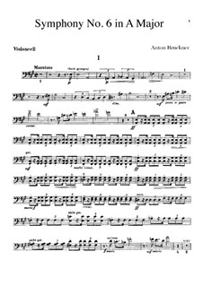 Symphony No.6 in A Major, WAB 106: parte violoncelo by Anton Bruckner