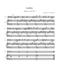 No.4 Cradle Song: para Violoncelo e piano by Johannes Brahms