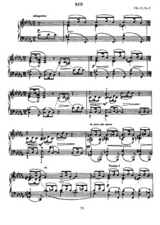 Thirteen Preludes, Op.32: Prelude No.2 in B Flat Minor by Sergei Rachmaninoff