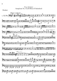 Symphony No.8 in B Minor 'Unfinished', D.759: Peça para Timpano by Franz Schubert