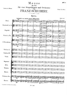 Mass No.6 in E Flat Major, D.950: Kyrie by Franz Schubert