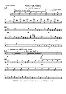Ah! Je veux vivre dans le rêve: Set of parts (G Major) by Charles Gounod