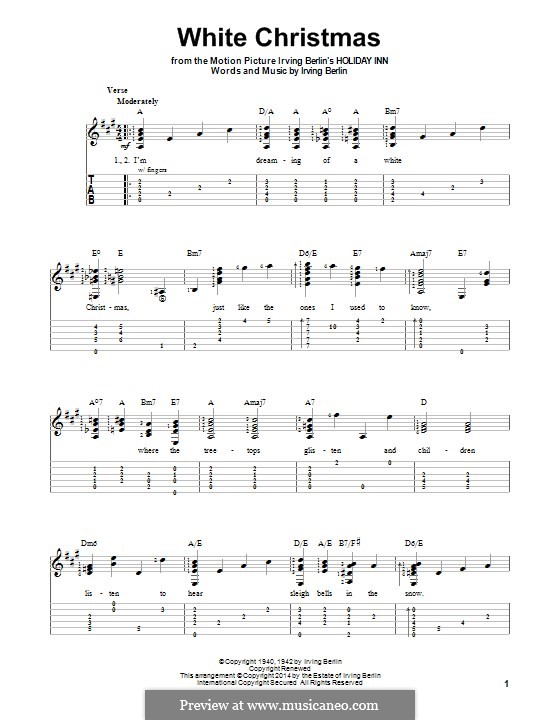 Guitar version: para um único musico (Editado por H. Bulow) by Irving Berlin