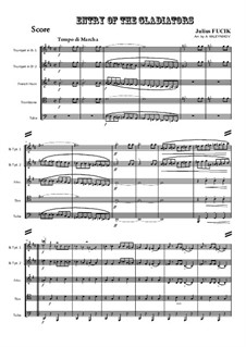 Entrance of the Gladiators, Op.68: Para quinteto de metais by Julius Fučík