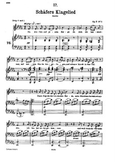 Shepherd's Lament, D.121 Op.3 No.1: Partitura piano-vocal by Franz Schubert