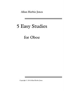 5 Easy Studies: For oboe by Allan Herbie Jones