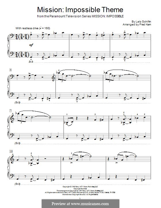 Mission: Impossible Theme: Para Piano by Lalo Schifrin