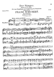 Der Sänger (The Minstrel), D.149 Op.117: pimeira versão by Franz Schubert