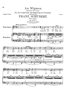 To Mignon, D.161 Op.19 No.2: segunda versão by Franz Schubert