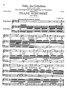 Nähe des Geliebten (Nearness of the Beloved), D.162 Op.5 No.2: pimeira versão by Franz Schubert