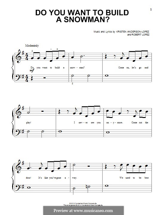 Do You Want to Build a Snowman? (from Frozen): Facil para o piano by Robert Lopez, Kristen Anderson-Lopez