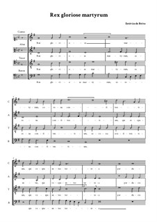 Rex gloriose martyrum: Rex gloriose martyrum by Estêvão de Brito