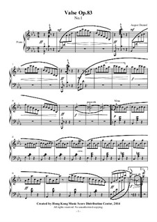 Waltz in E Flat Major, Op.83: Para Piano by Auguste Durand