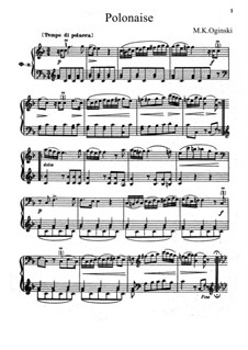 Polonaise célèbre in F Major: Para Piano by Michal Kleofas Oginski
