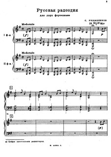 Russian Rhapsody: dois pianos de quatro mãos by Sergei Rachmaninoff