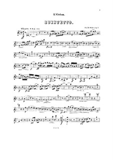 Piano Quintet No.1, Op.7: violino parte I by Charles-Marie Widor