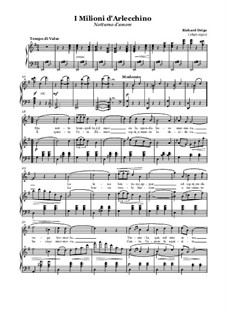 I Milioni d'Arlecchino: Para vocais e piano by Riccardo Drigo