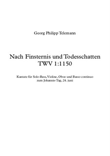 Cantata 'Nach Finsternis und Todesschatten'. Aria No.1, TWV 1:1150: Cantata 'Nach Finsternis und Todesschatten'. Aria No.1 by Georg Philipp Telemann