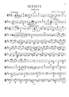 String Sextet, Op.27: viola parte II by Nicolai von Wilm
