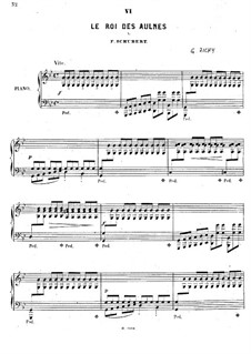 Transcription on 'Le roi des aulnes' by F. Schubert: Transcription on 'Le roi des aulnes' by F. Schubert by Géza Zichy