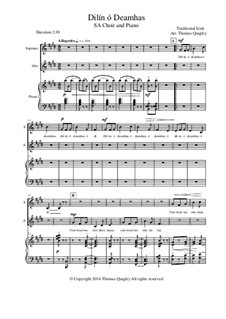 Dilín ó Deamhas: SA choir and piano by folklore